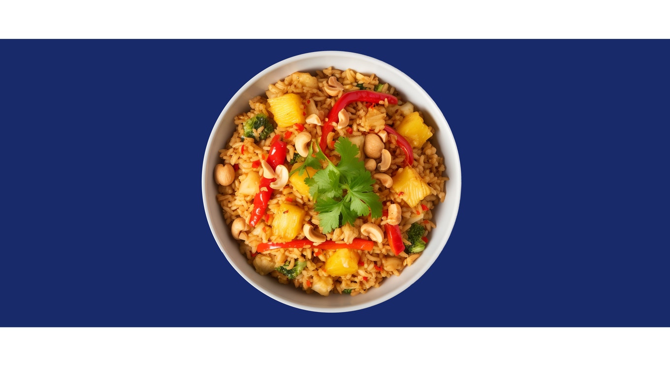 Gebratener Jasmin-Reis mit Ananas