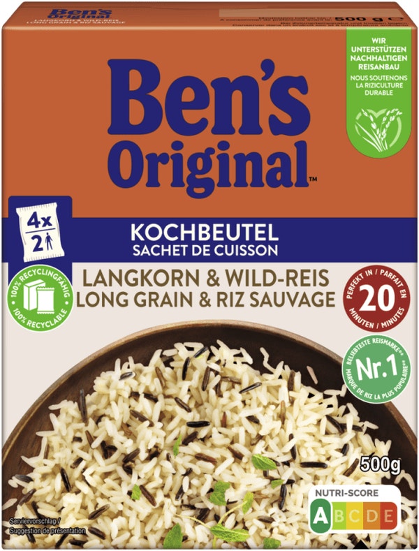 BEN'S ORIGINAL™ Langkorn-Reis + Wild-Reis im Kochbeutel 500g