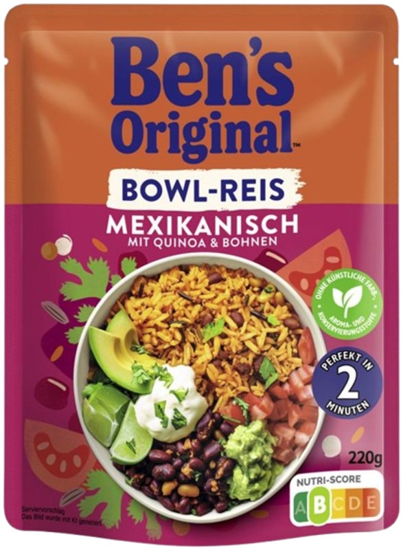 BEN'S ORIGINAL™ Express Bowl-Reis Mexikanisch mit Quinoa & Bohnen 220g