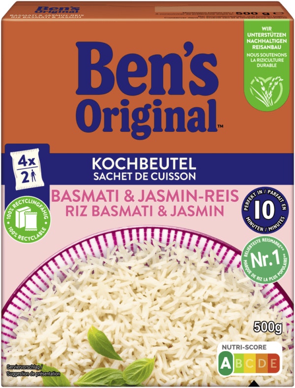 BEN'S ORIGINAL™ Kochbeutel Basmati & Jasminreis 500g