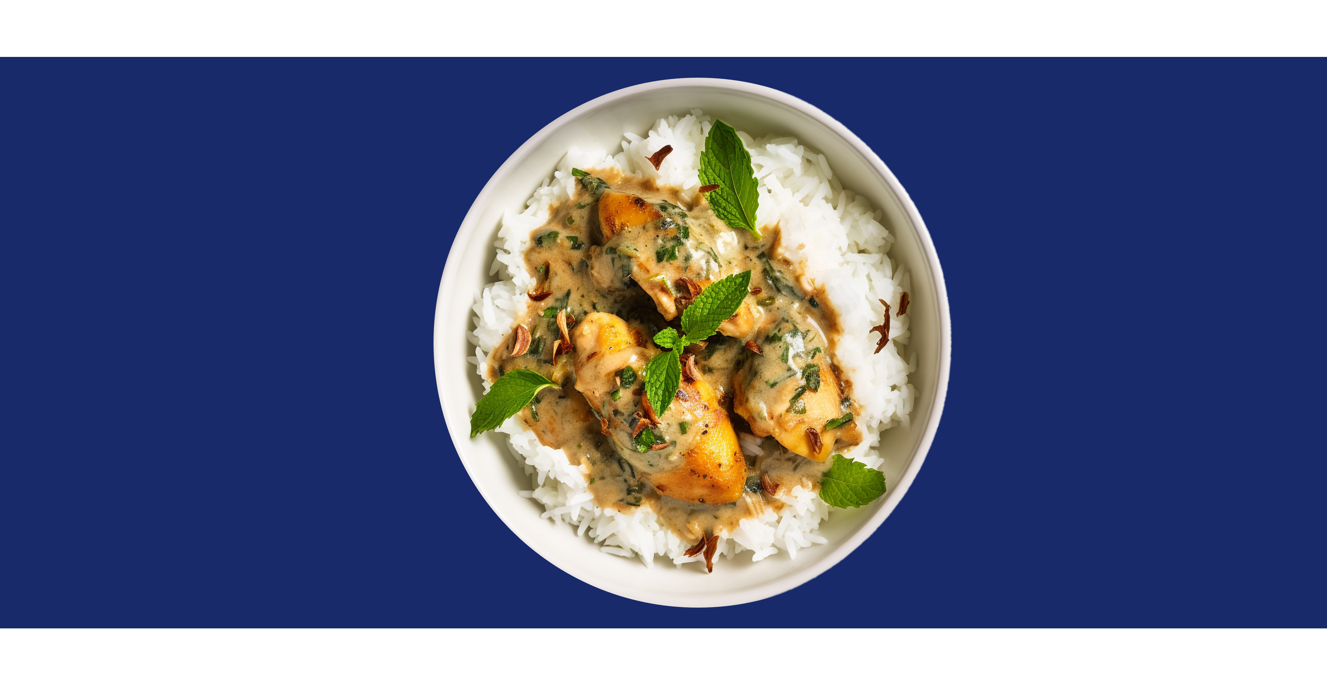 Kokos-Minz-Hähnchen mit Jasmin-Reis
